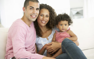 Family Relaxing On Sofa